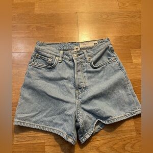 Pre-Owner Ray & Bone Bitty denim shorts.